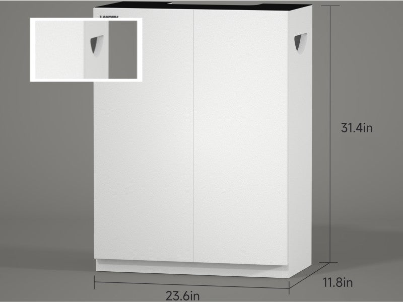 LANDEN Aquarium Wooden Stand and Cabinet for up to 16 Gal Tank,W23.6xD11.8xH31.49 in,Matte White Painted(Stand Only)