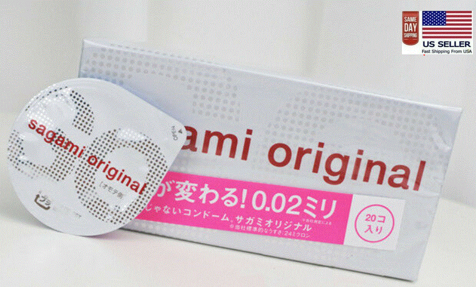 Sagami Condom 002 Original Ultra Thin 0.02mm Condoms, 20pcs/Box - US Seller