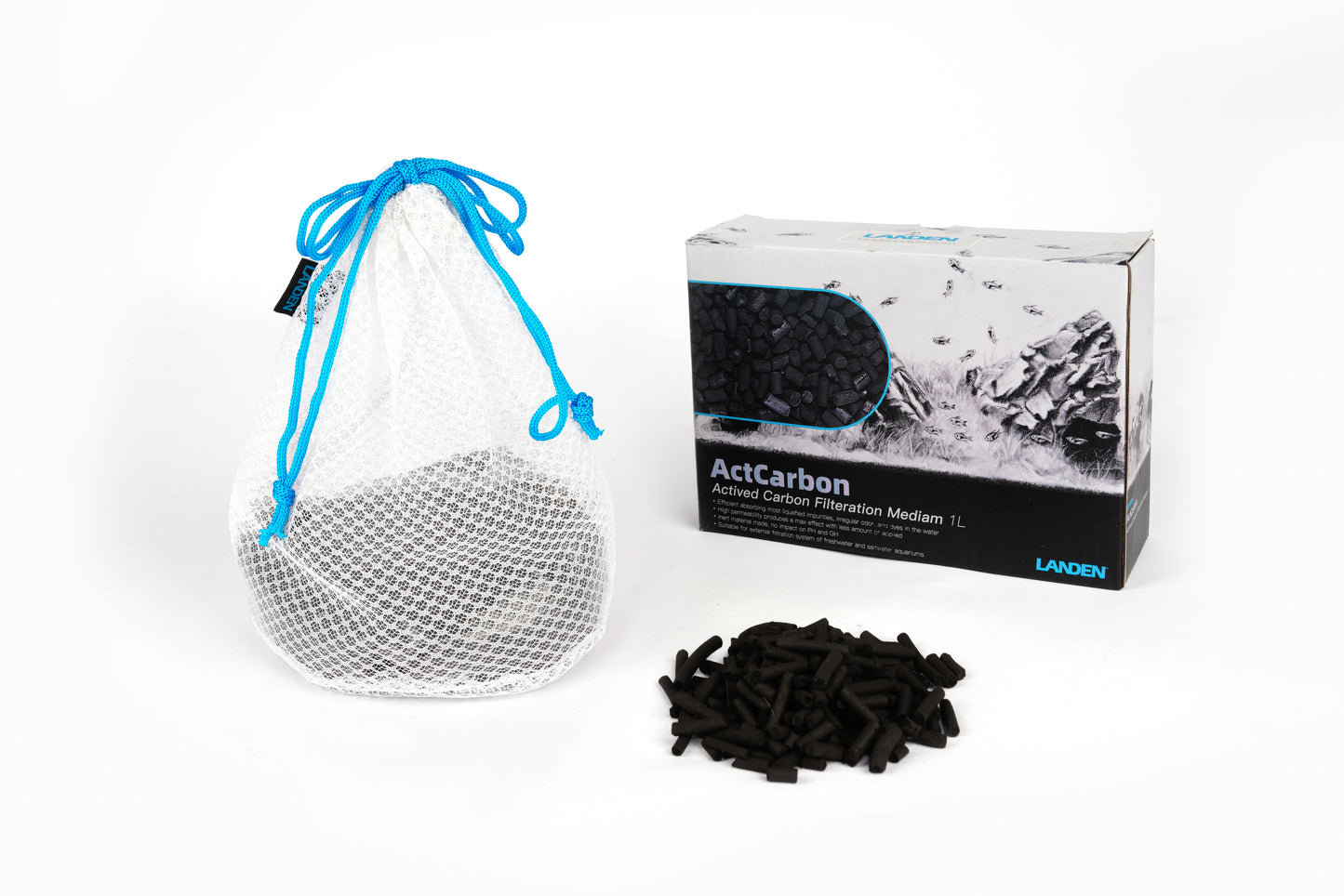 LANDEN Aquarium Filter Actived Carbon Filtration Medium 1L