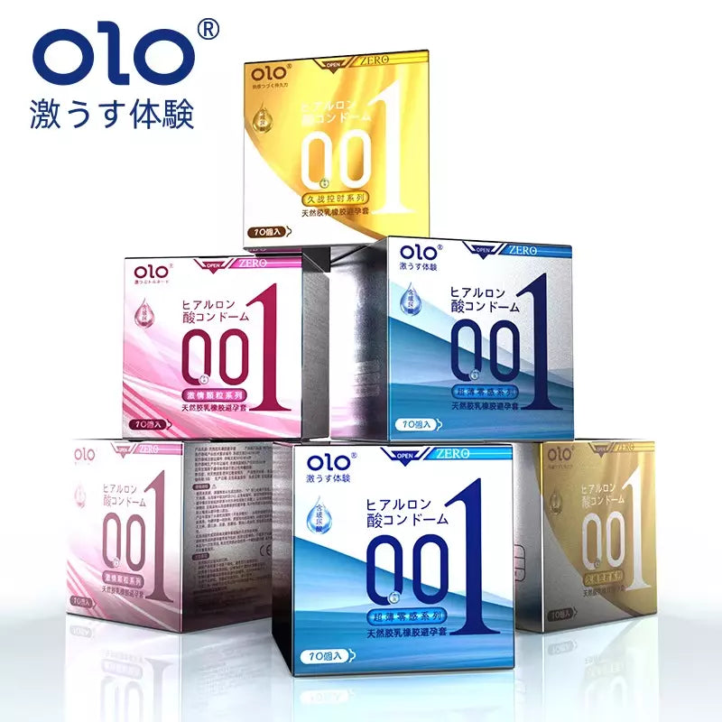 OLO Condoms 001 10PCS/box- 3 types, 0.01mm Ultra Thin Made in Japan- US Selller