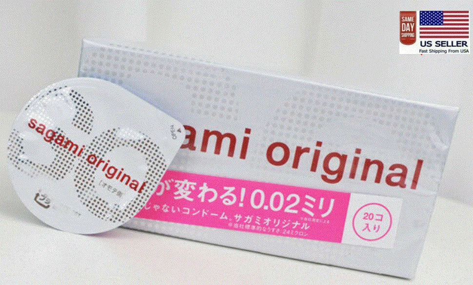 Sagami Condom 002 Original Ultra Thin 0.02mm Condoms, 20pcs/Box - US Seller