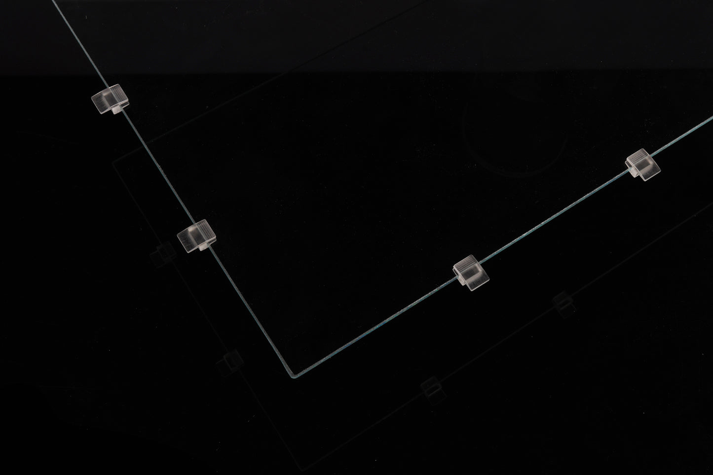 LANDEN Low-Profile Clear Acrylic Aquarium Glass Cover Clips, Holder for 4mm Glass Lid - 12pcs/Pack, Minimalist, Compatible with Rimless Tanks of All Thicknesses