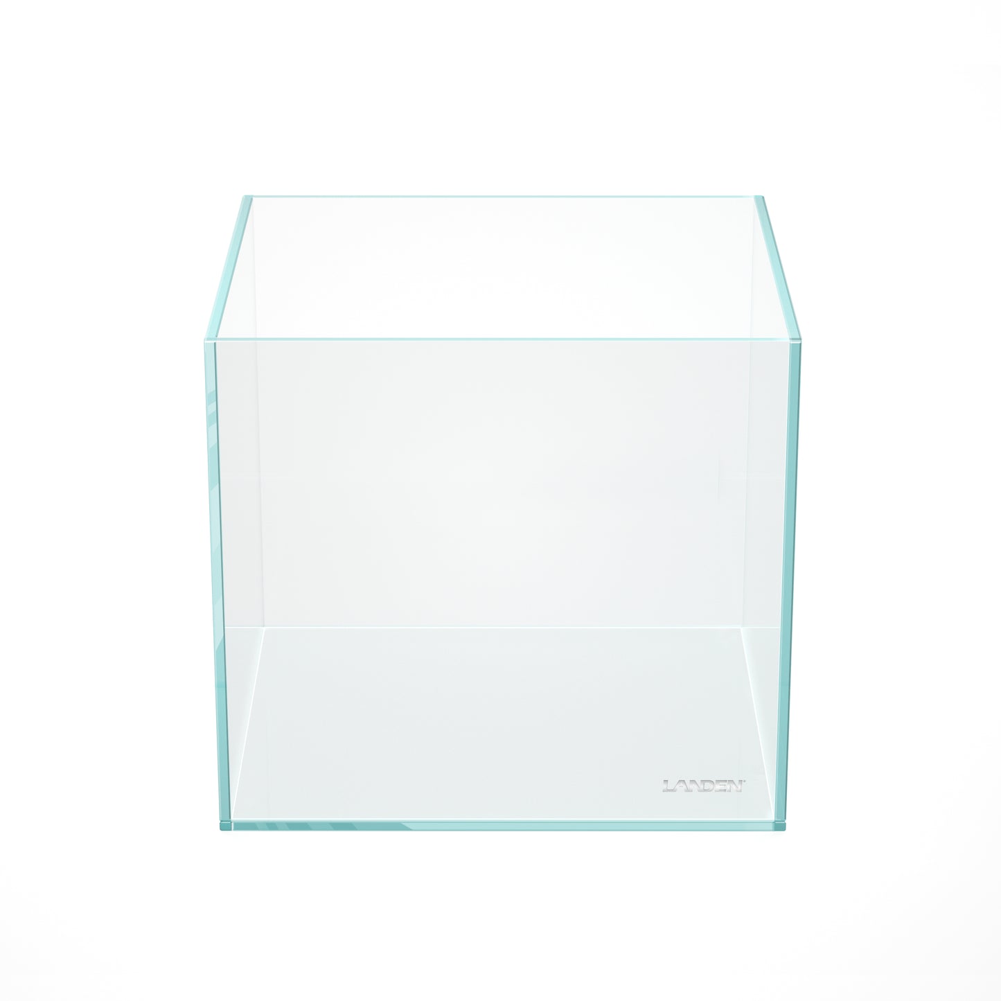 LANDEN 20C 2 Gallon Rimless Low Iron Cubic Aquarium Tank, 7.8" W × 7.8" D × 7.8" H (20x20x20cm)