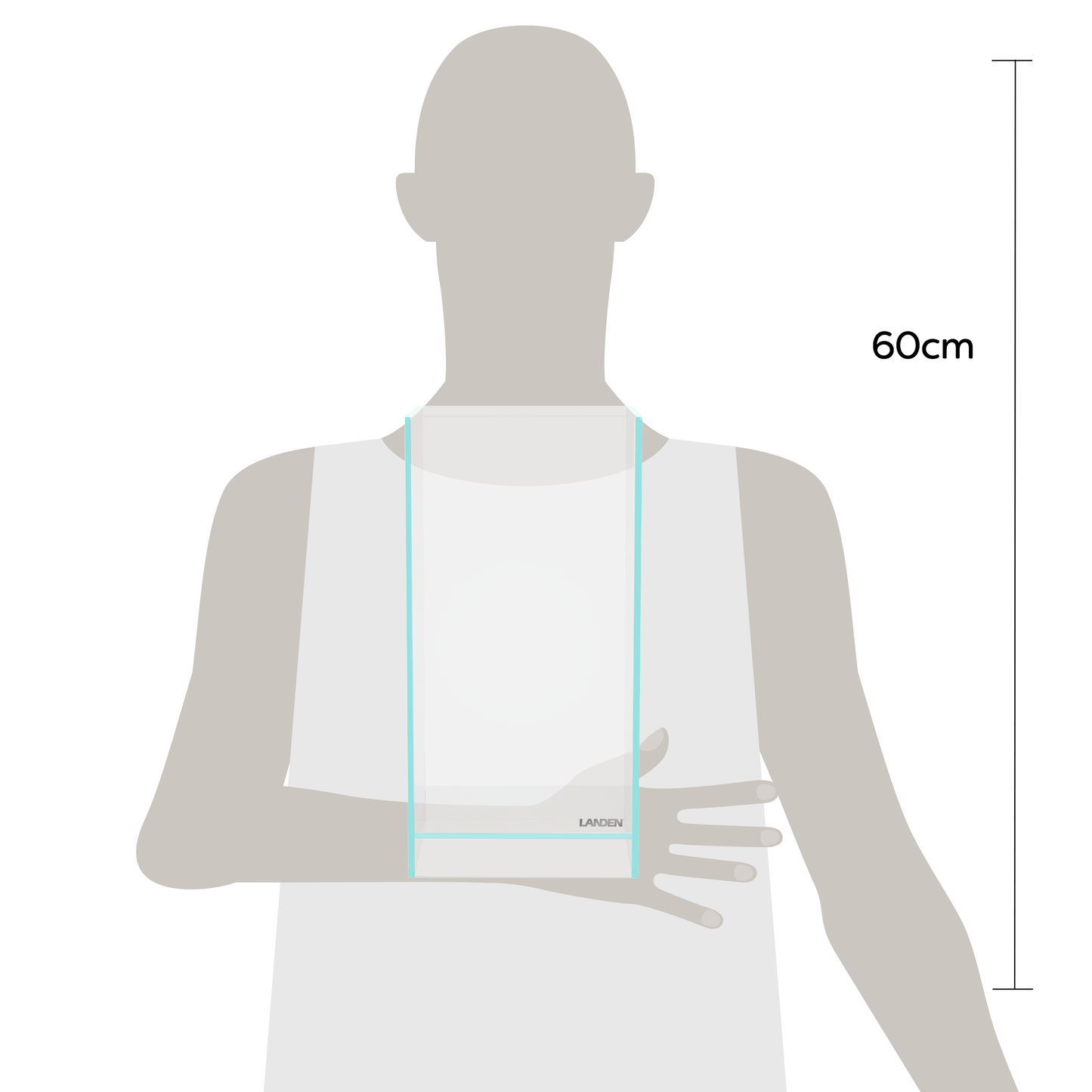 LANDEN 0.7 Gallon Rimless Tall Aquarium Air Tank