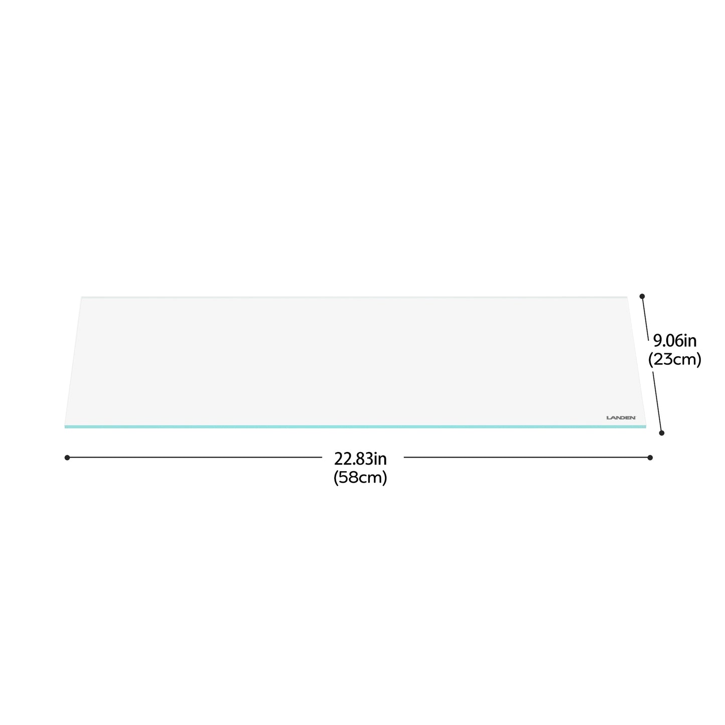 LANDEN 4mm Thick Clear Glass Aquarium Lid,Includes 4 Clips for Secure Placement, 580 x 230mm,(22.83x9.06 inches) Adapted to SD603036