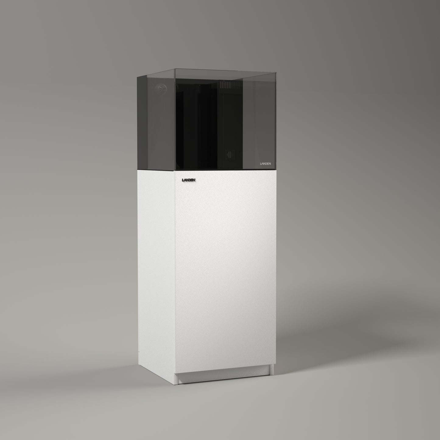 LANDEN Aquarium Wooden Stand and Cabinet for up to 20 Gal Tank,W17.7xD17.7xH33.9 in (W45 x D45 x H86 cm), Matte White Painted(Stand Only)