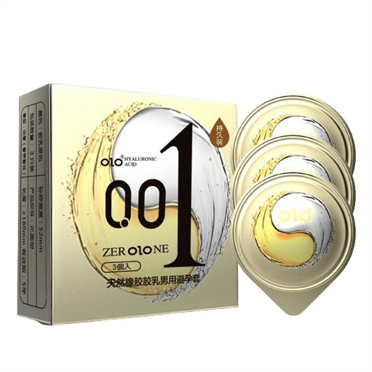 OLO 001 yin-yang design retail box, 3 condoms