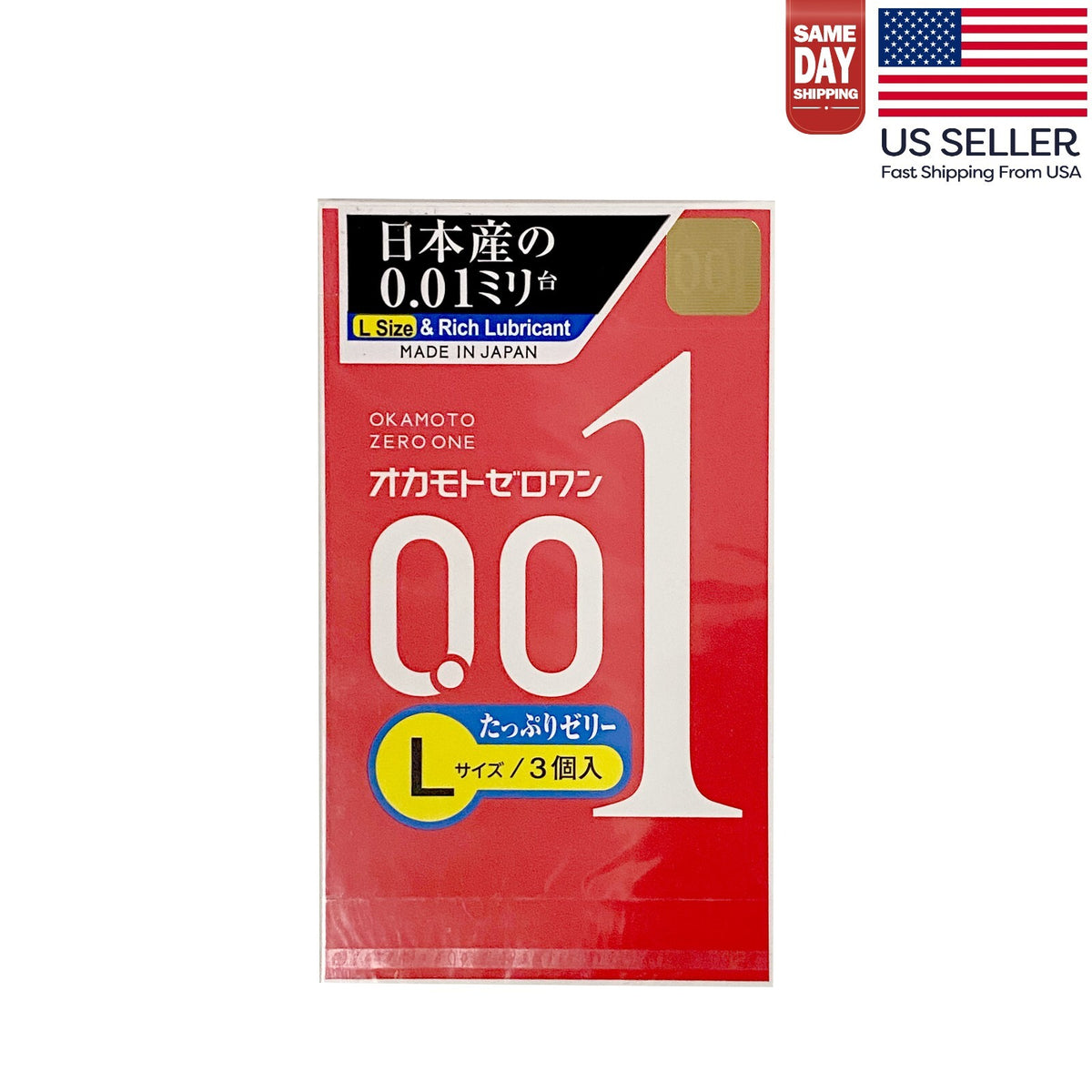 Okamoto 001 L Rich Lubricant retail box front