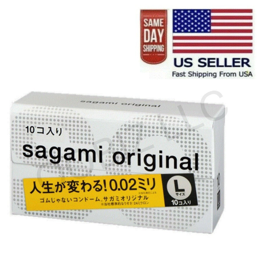 Sagami Original 002 L 10pcs Large Size Ultra Thin 0.02MM Condoms, US Seller