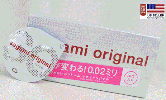 Sagami Condom 002 Original Ultra Thin 0.02mm Condoms, 20pcs/Box - US Seller