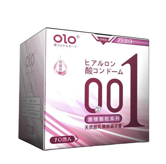 OLO 001 Purple retail box, angled view