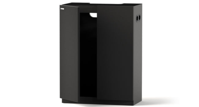 LANDEN Aquarium Wooden Stand and Cabinet for 16 gallon,W23.6xD11.8xH31.5in(60X30x80cm), Matte Black Painted (Stand Only)