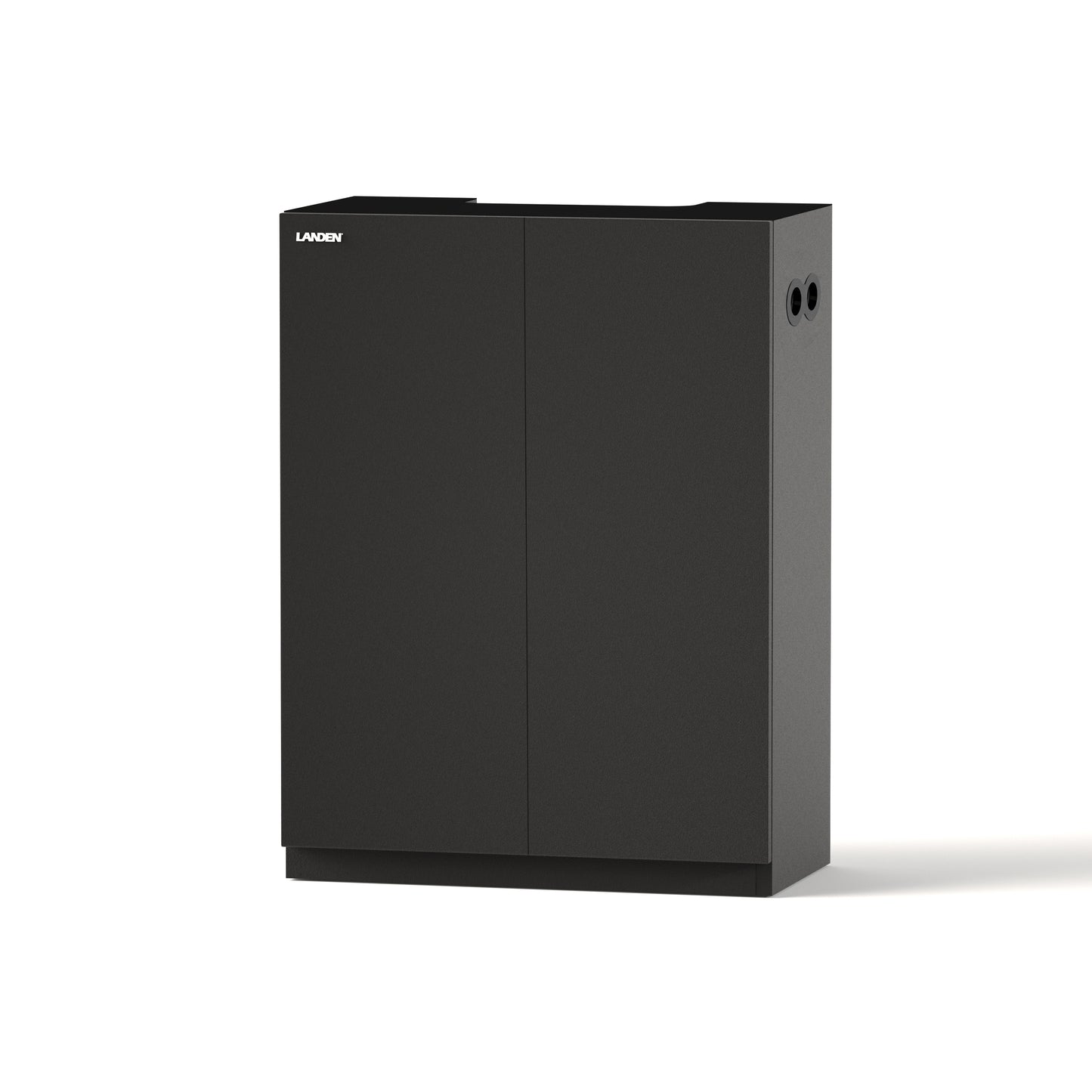 LANDEN Aquarium Wooden Stand and Cabinet for 16 gallon,W23.6xD11.8xH31.5in(60X30x80cm), Matte Black Painted (Stand Only)