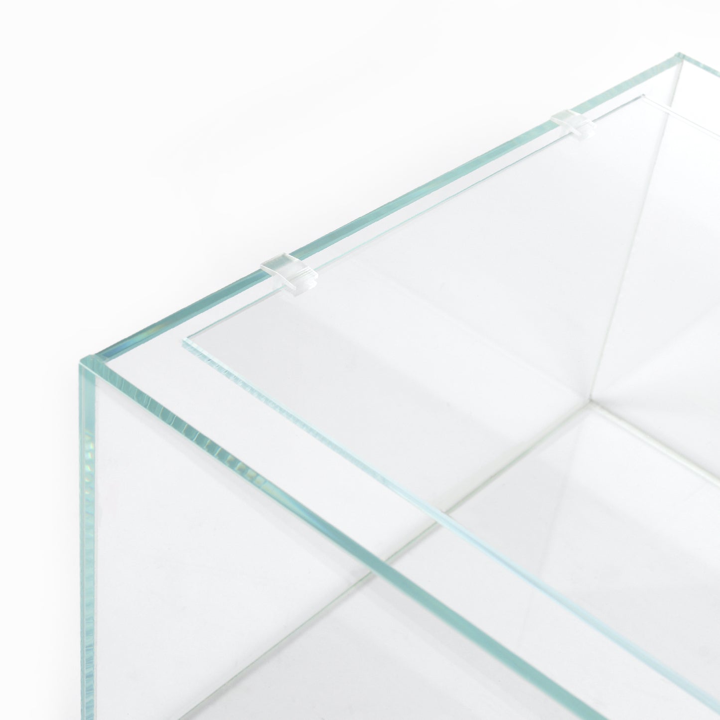 LANDEN 4mm Thick Clear Glass Aquarium Lid,Includes 4 Clips for Secure Placement, 580 x 230mm,(22.83x9.06 inches) Adapted to SD603036