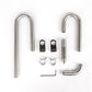 LANDEN 304 Stainless Steel Lily Pipes with Clamps for Rimless Glass Aquarium, Inflow and Outflow Set (Pipe Diameter 12mm/16mm)