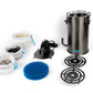 LANDEN PURA 600 External Canister Filter for Aquarium System, Stainless Steel Aquarium Canister with Water Pump