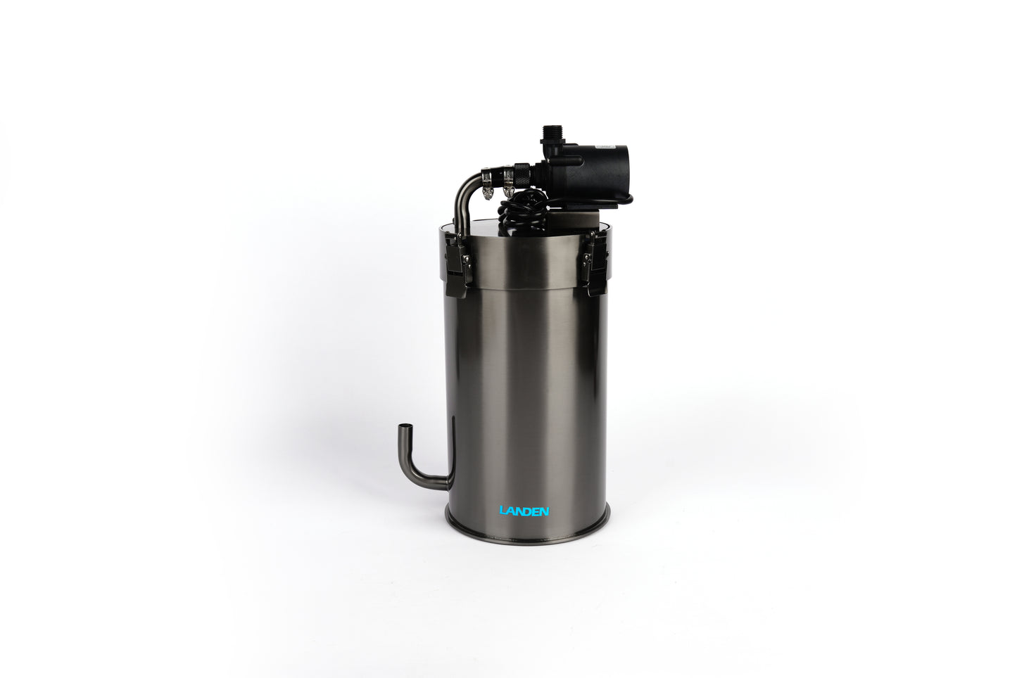 LANDEN PURA 600 External Canister Filter for Aquarium System, Stainless Steel Aquarium Canister with Water Pump