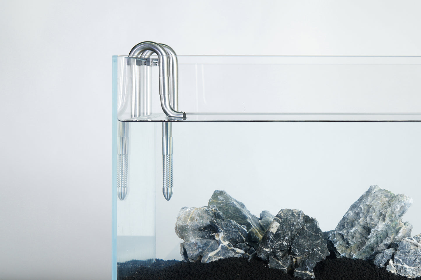 LANDEN 304 Stainless Steel Lily Pipes with Clamps for Rimless Glass Aquarium, Inflow and Outflow Set (Pipe Diameter 12mm/16mm)