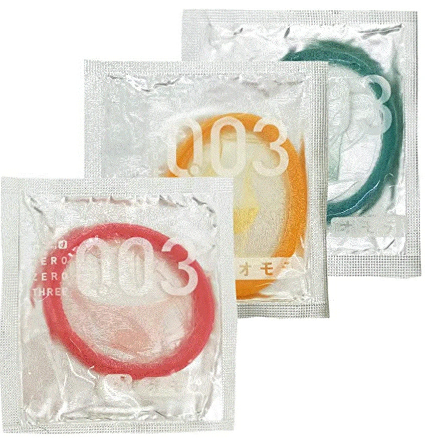 OKAMOTO 003 Condom 3-Colors 0.03mm Latex Assortment 12pcs