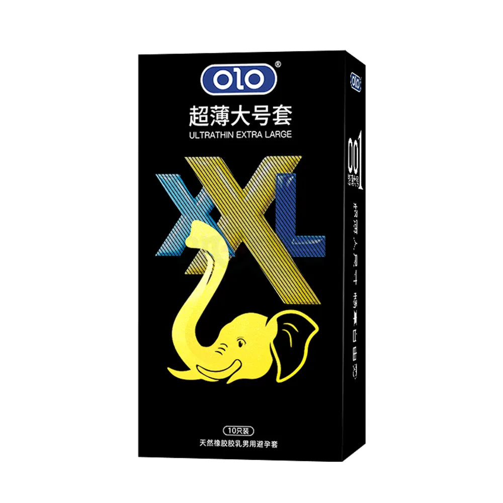 OLO Condoms XXL Extra Large Size - 10 Pack - Ultra Thin Lubricated- US Seller