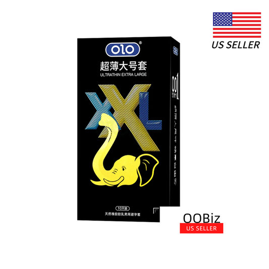 OLO Condoms XXL Extra Large Size - 10 Pack - Ultra Thin Lubricated- US Seller