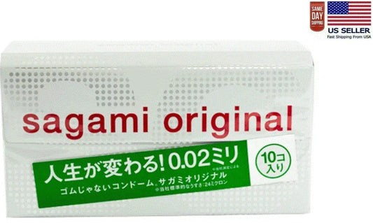 Sagami 002 Condom Original 10pcs Ultra Thin 0.02 mm Made in Japan-US seller