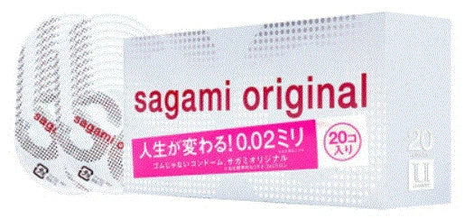 Sagami Condom 002 Original Ultra Thin 0.02mm Condoms, 20pcs/Box - US Seller