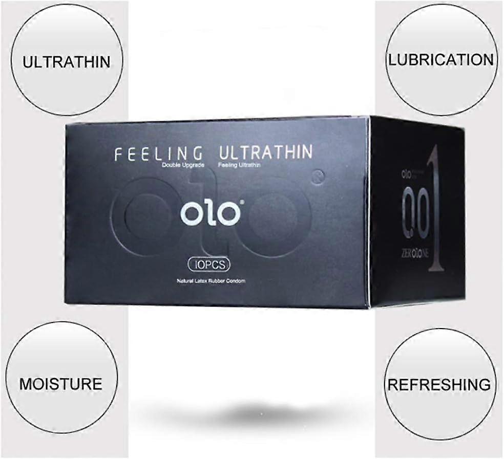 OLO Condom ultra thin and durable hyaluronic acid condoms 10PCS-US Seller