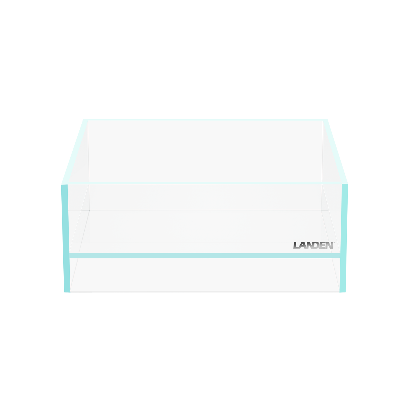 LANDEN 0.7 Gallon Rimless Shallow Aquarium Glass-air Tank