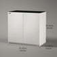 LANDEN Aquarium Matte White Wooden and Cabinet for 55Gal Tank,W35.4xD19.7xH33.9in(90X50x86cm), Matte White Painted (Stand Only)
