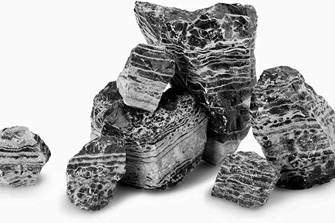 LANDEN Natural Sedimentary Stones for Aquascaping (18lbs,3-9 inches)6-7pcs